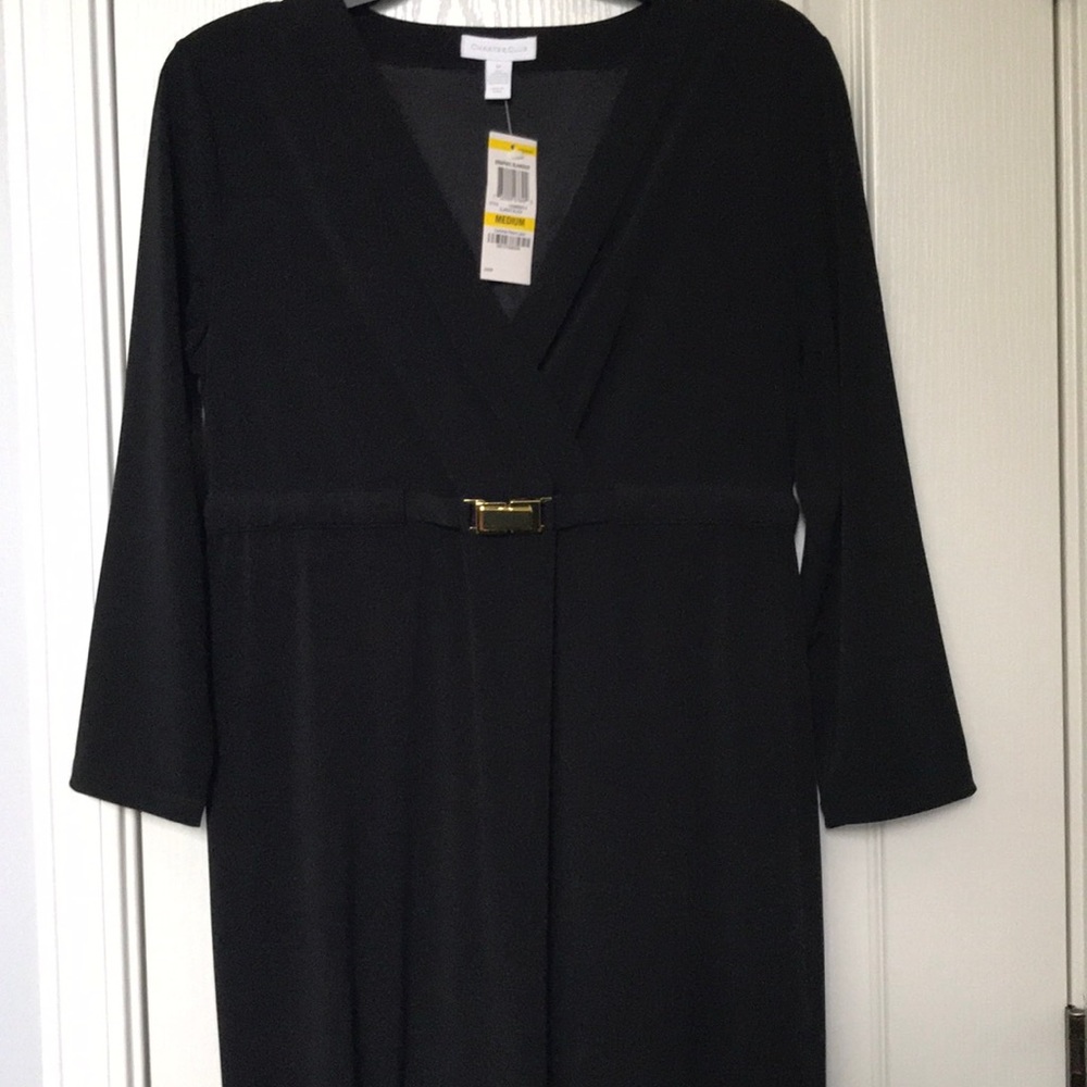 Charter club black dress NWT sz M